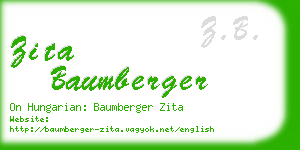 zita baumberger business card